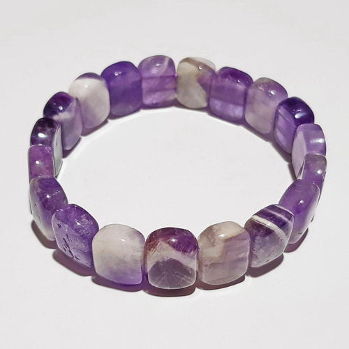 Amethyst Squared Oval Bracelet