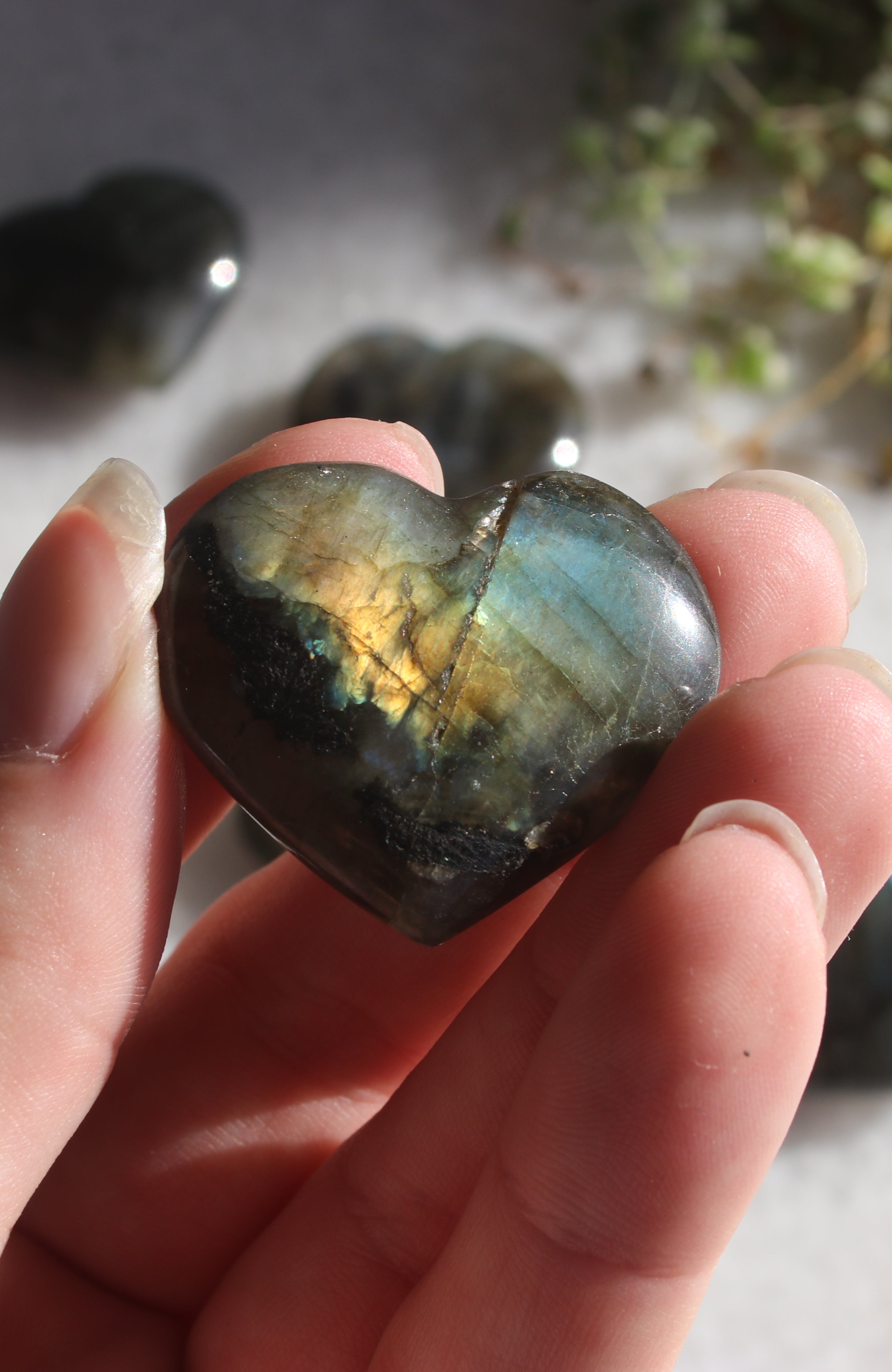 Labradorite Hearts