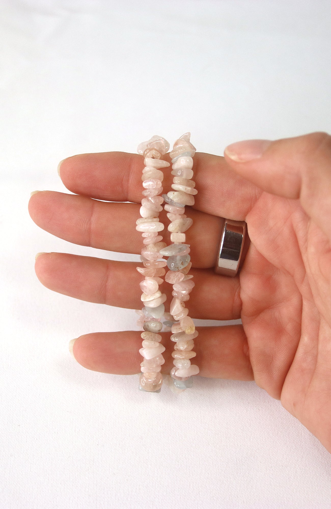 Morganite Chip Bracelet