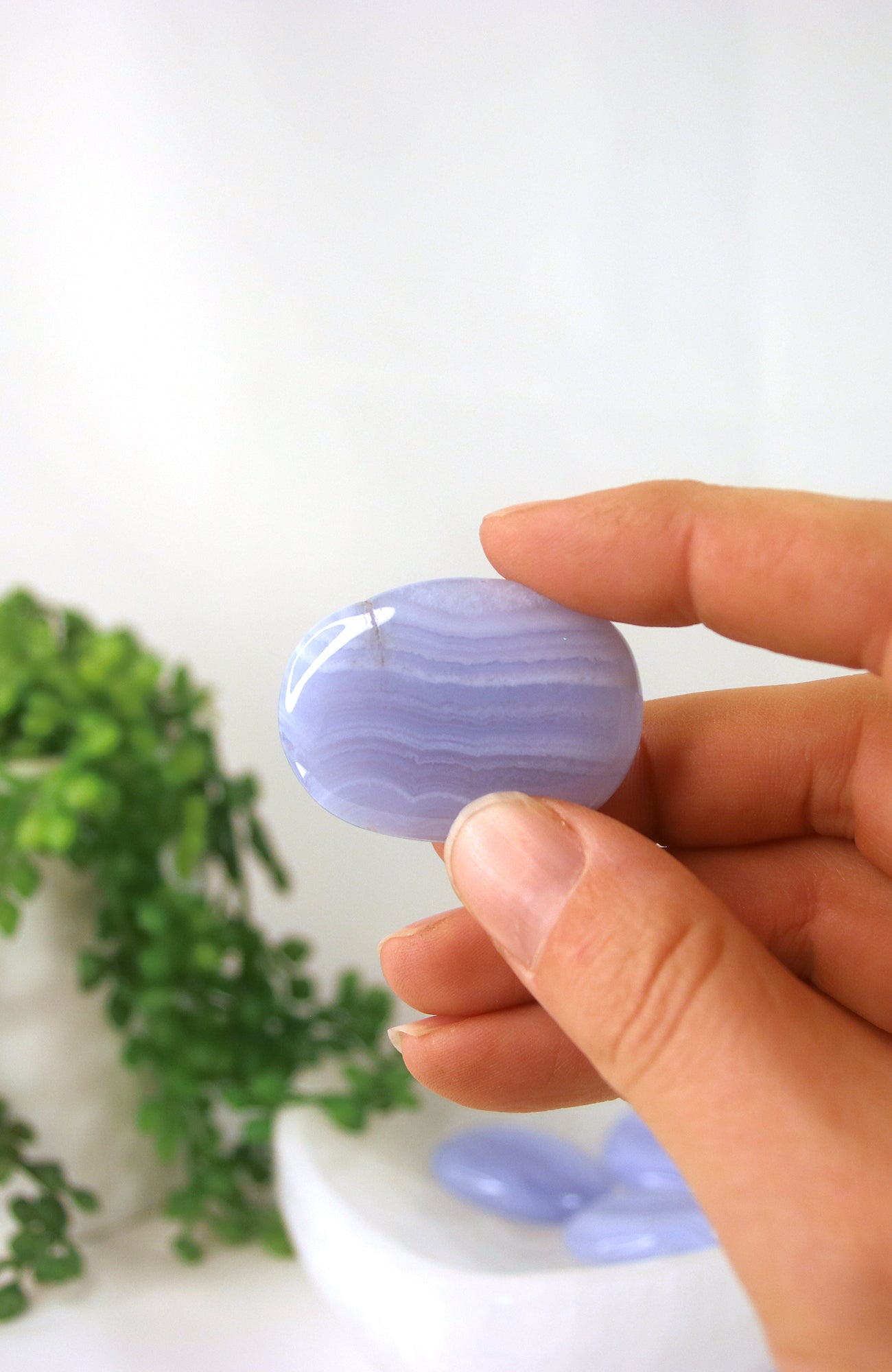 Blue Lace Agate Palmstone