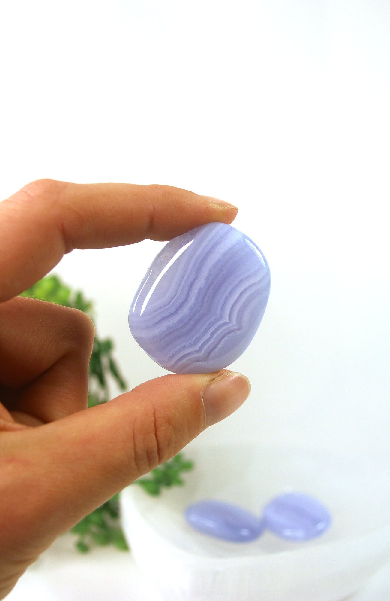 Blue Lace Agate Palmstone