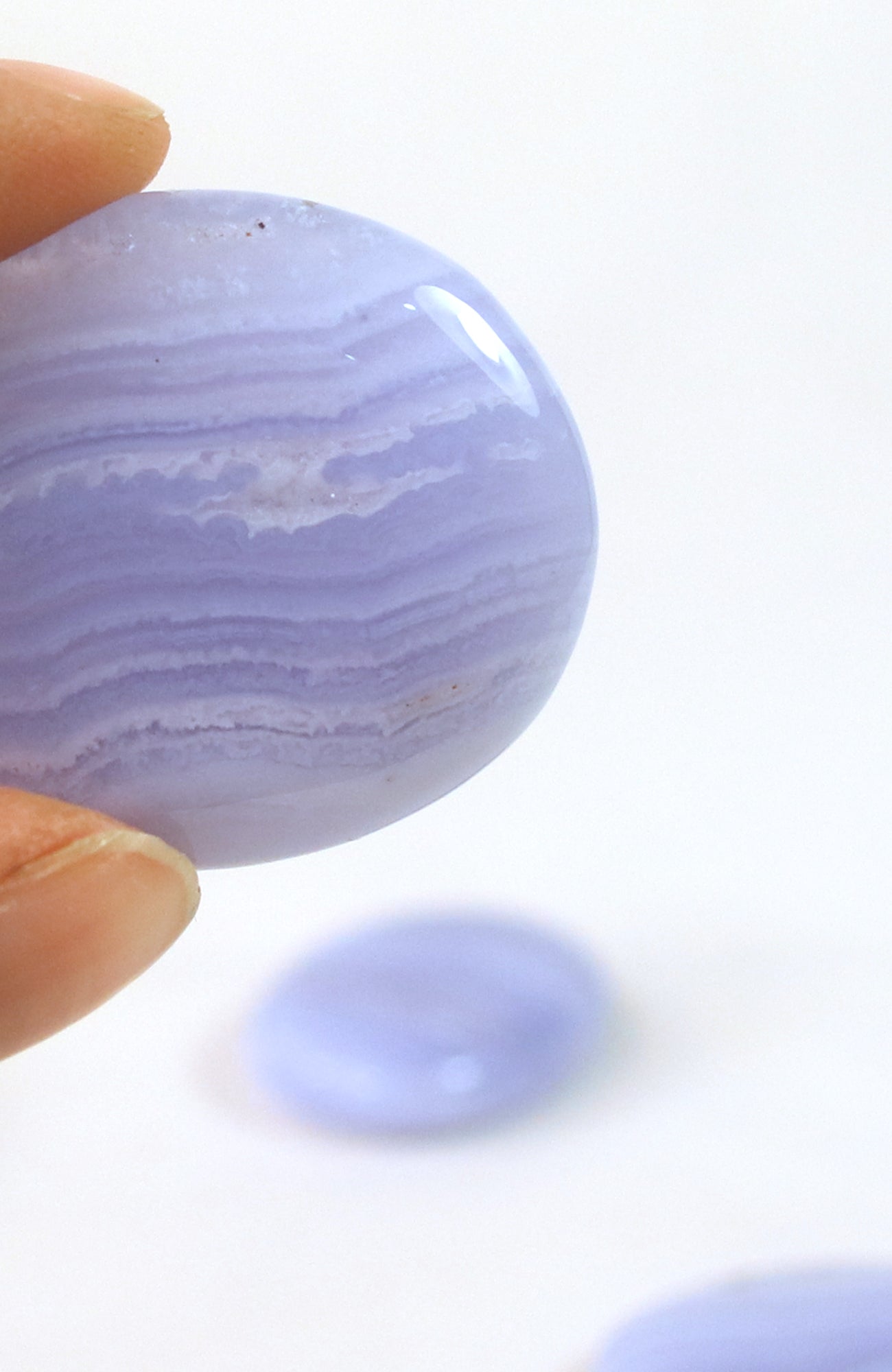 Blue Lace Agate Palmstone