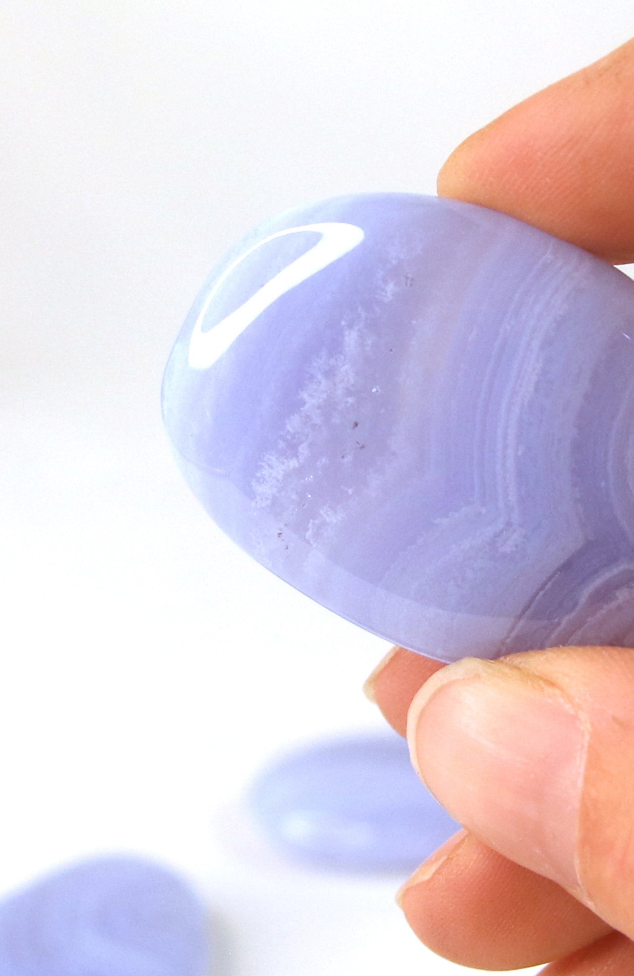 Blue Lace Agate Palmstone